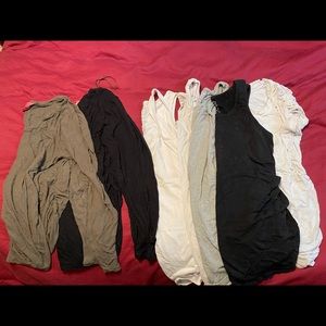 7pc maternity tops sz medium